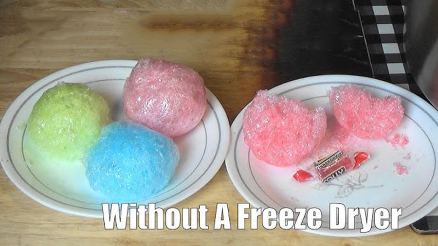 Freeze-dried candy without freeze drying